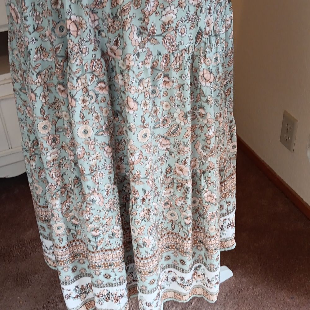 Perch by Blu Pepper Midi Dress. Cottagecore, Coastal, Floral - Picture 9 of 16
